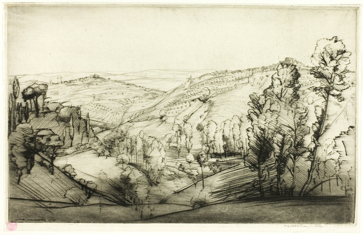 San Gimignano mezői alkotó: Donald Shaw MacLaughlan