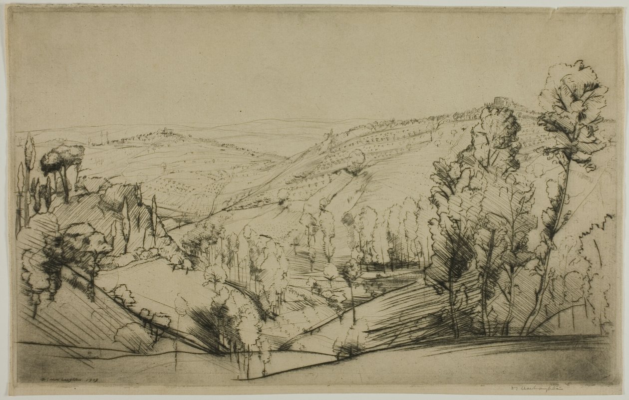 San Gimignano mezői alkotó: Donald Shaw MacLaughlan