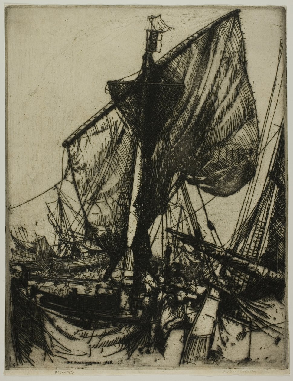 Chioggia halászai alkotó: Donald Shaw MacLaughlan