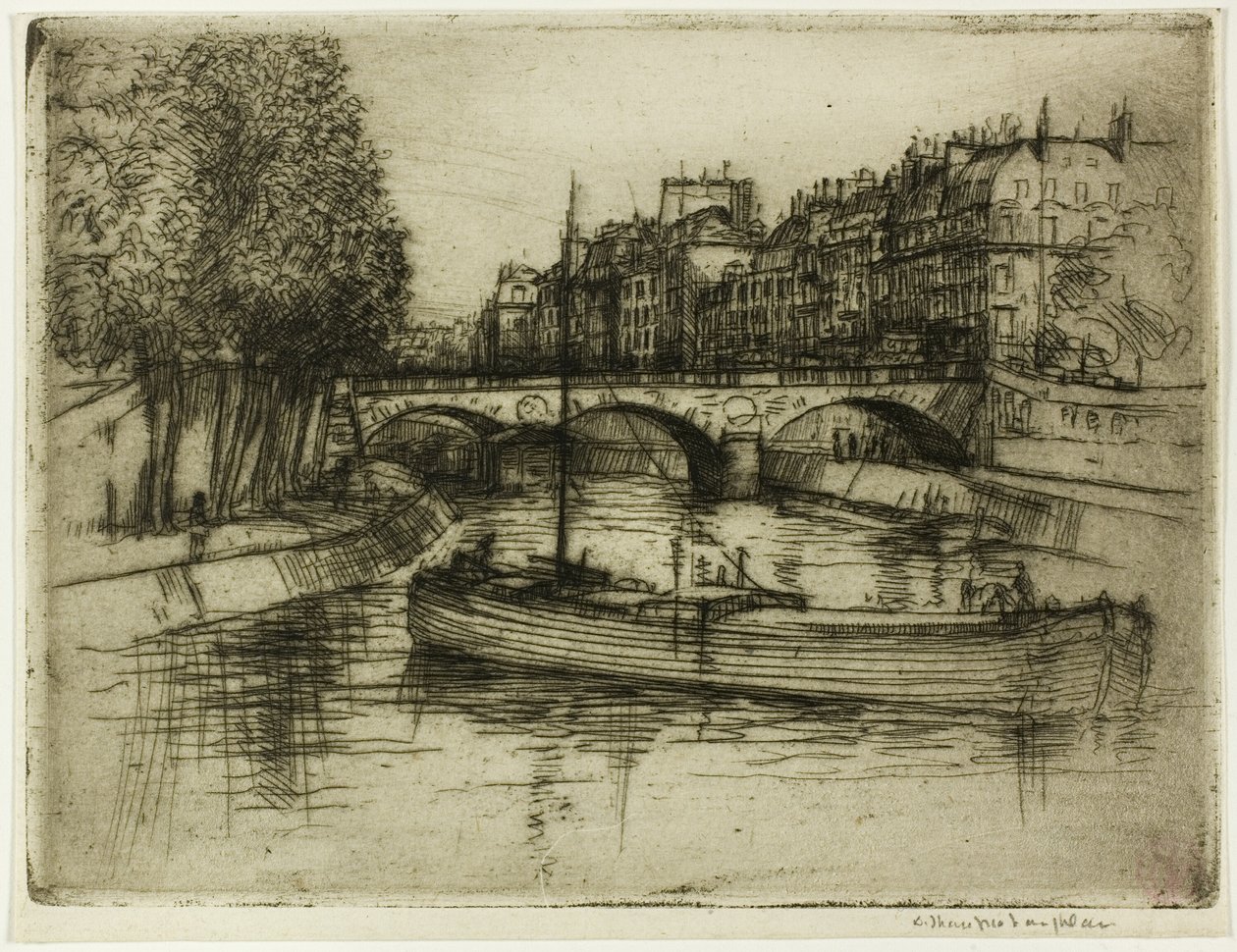 A Pont St. Michel, Párizs alkotó: Donald Shaw MacLaughlan
