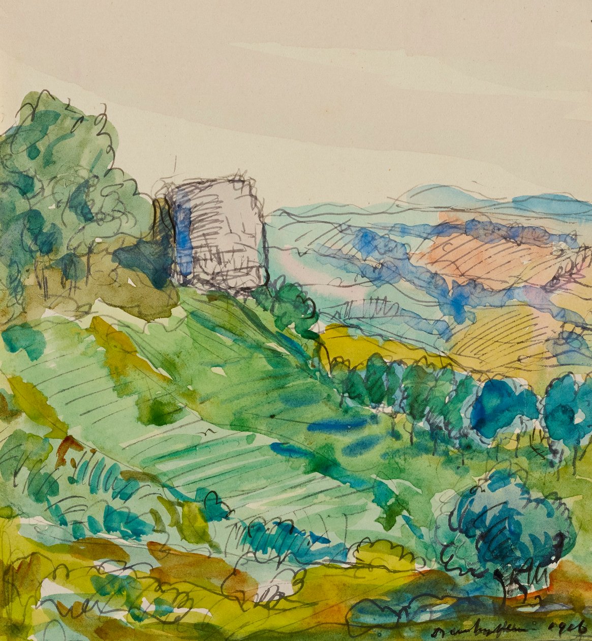 Útban Gaillac felé alkotó: Donald Shaw MacLaughlan