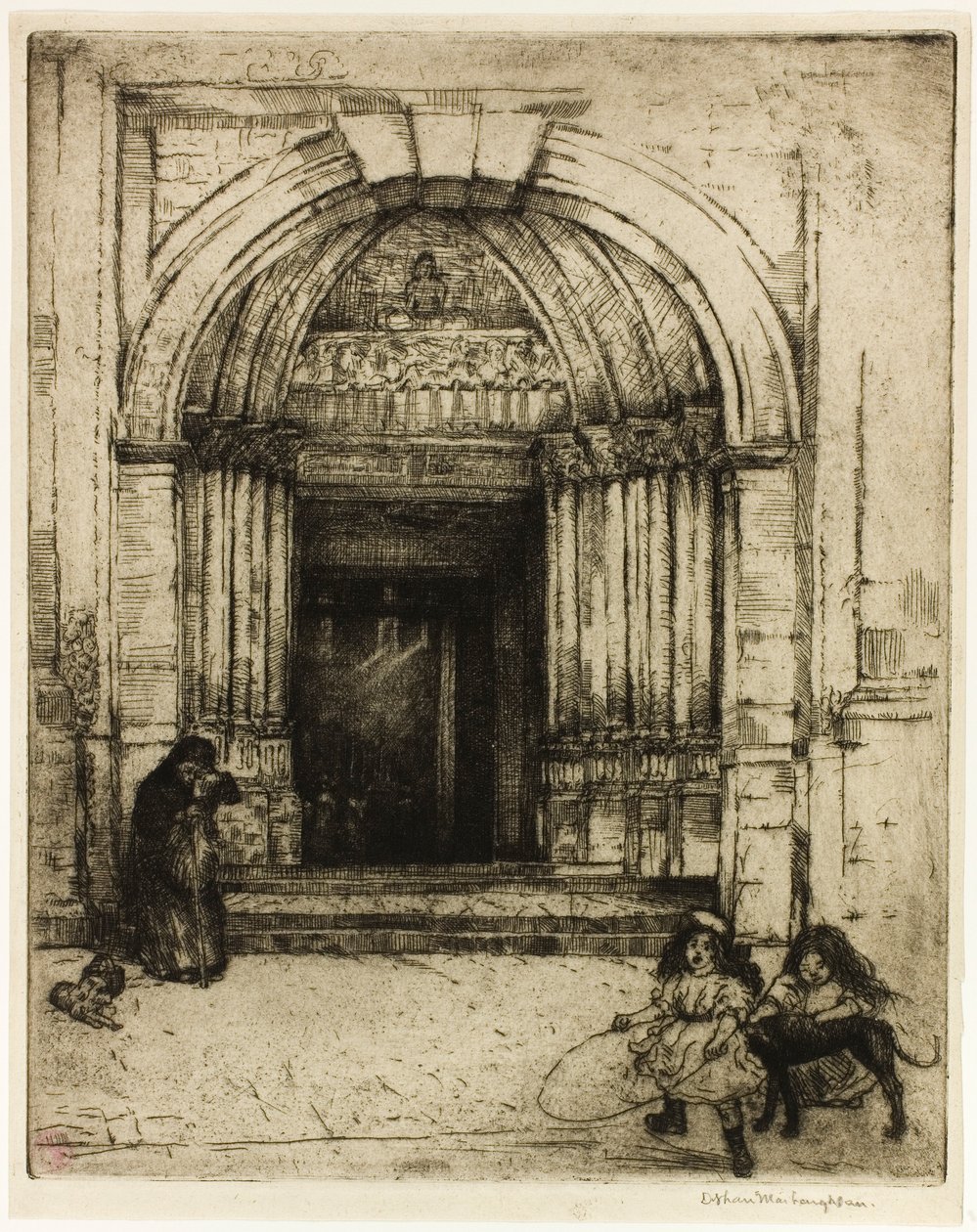 St. Germain-des-Pres portálja alkotó: Donald Shaw MacLaughlan