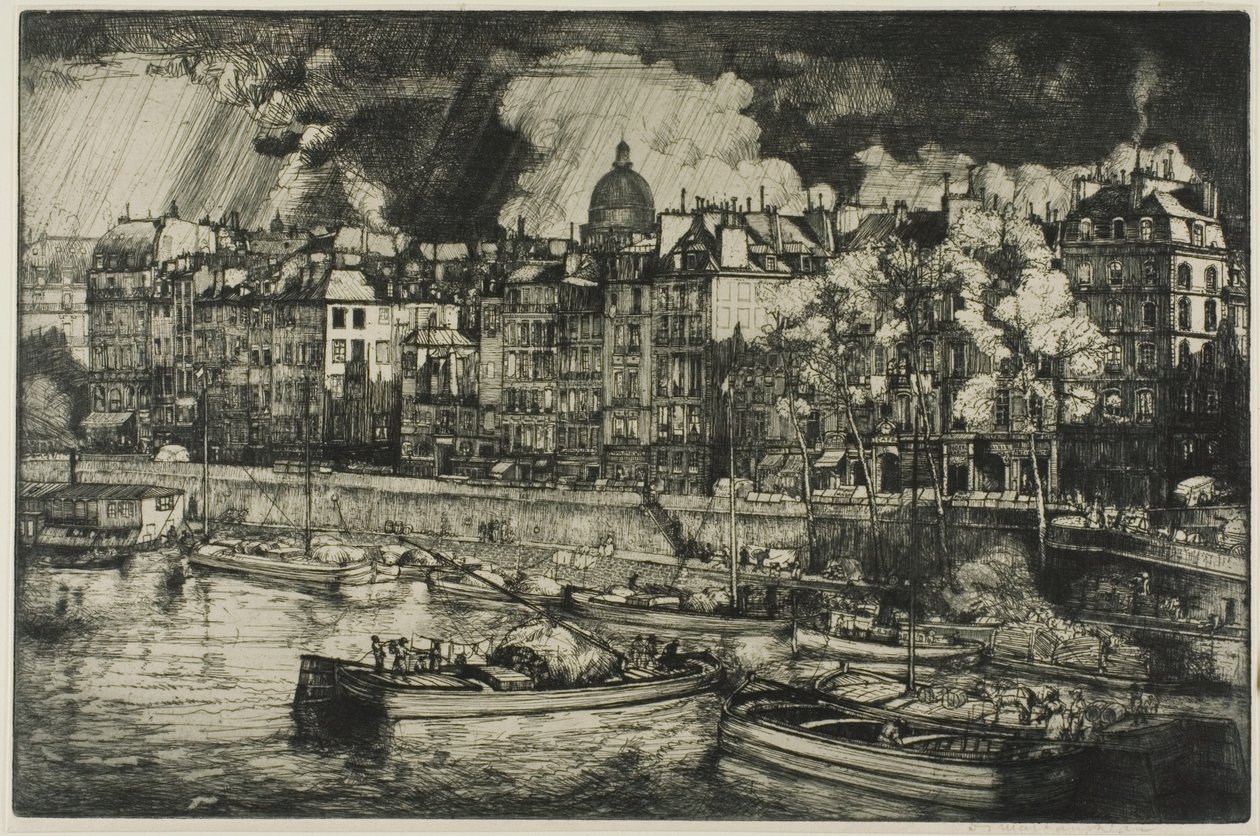 Quai des Grands Augustins, Párizs alkotó: Donald Shaw MacLaughlan