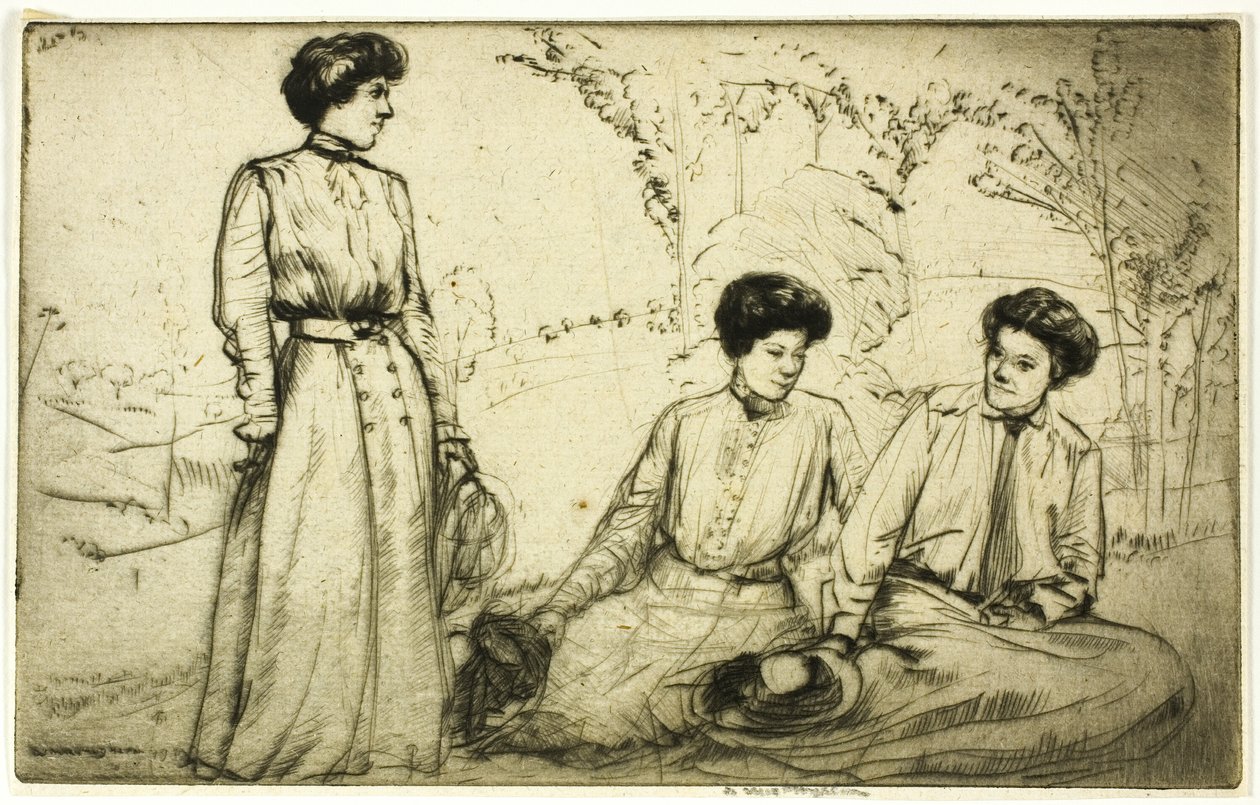 Három lány alkotó: Donald Shaw MacLaughlan