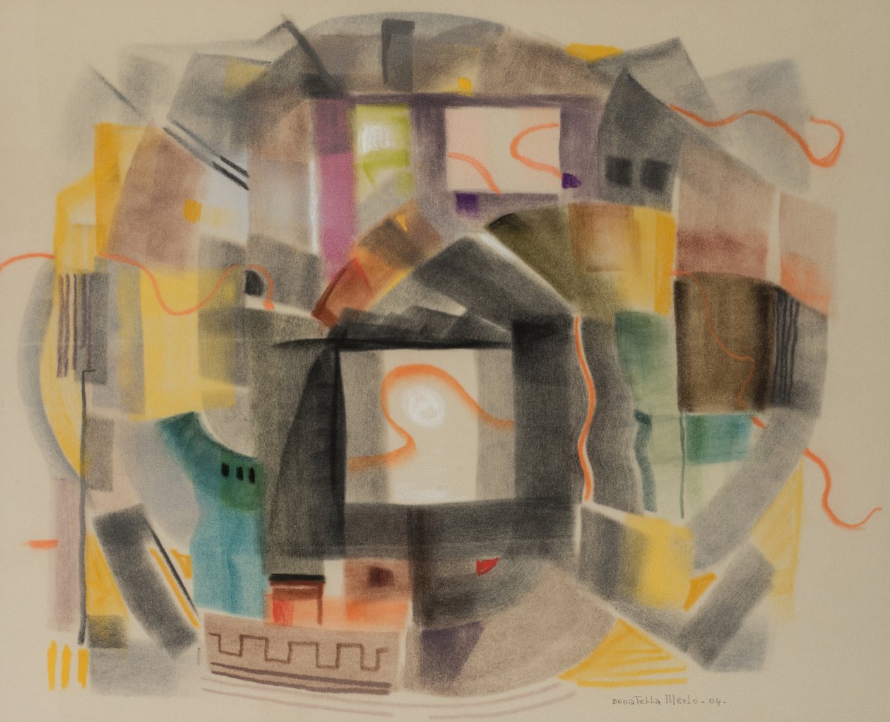 Ariadné cérna, 2004 (pasztell, bársonyos papíron) alkotó: Donatella Merlo