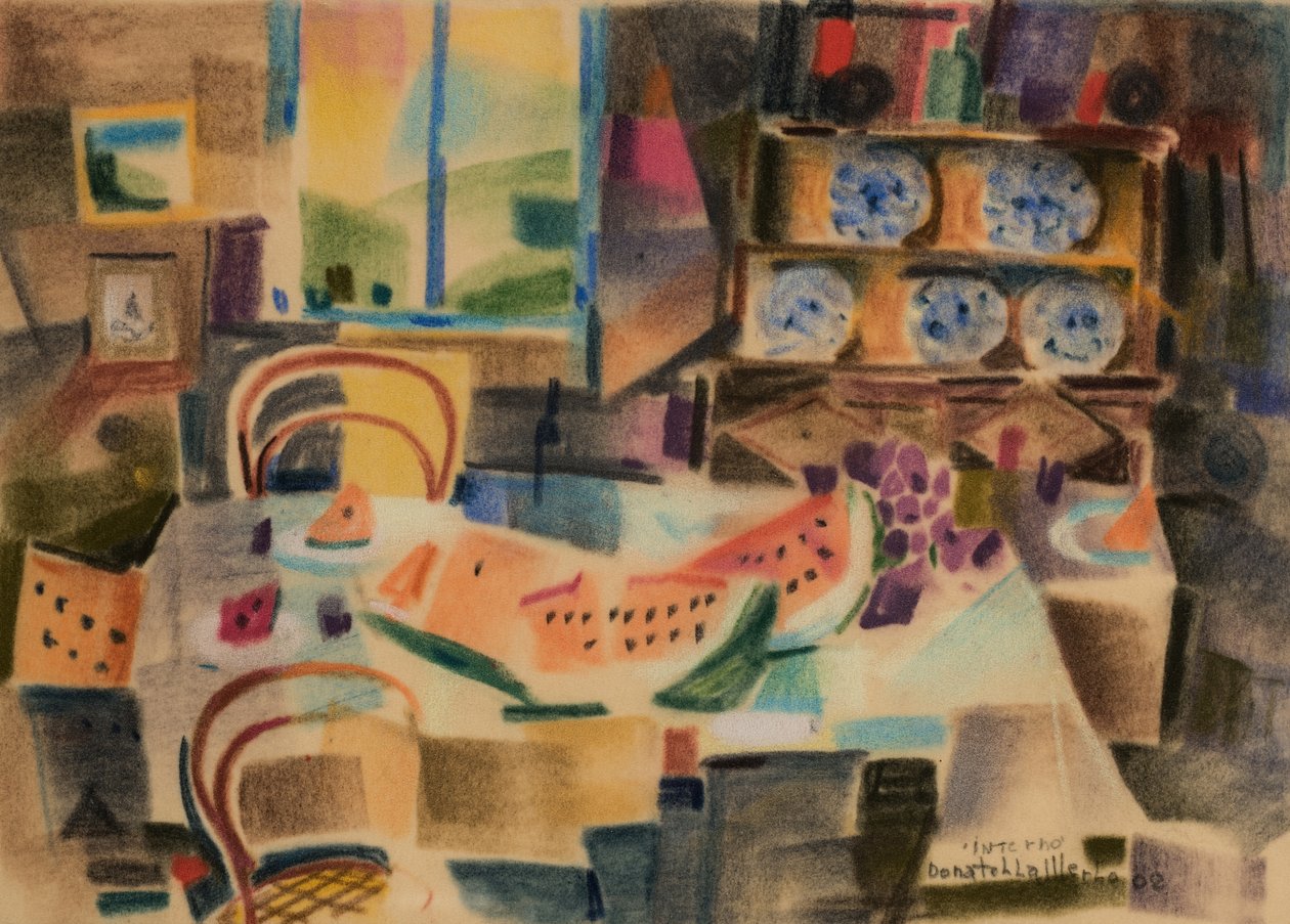 Belső, 2002 (pasztell, bársonyos papíron) alkotó: Donatella Merlo