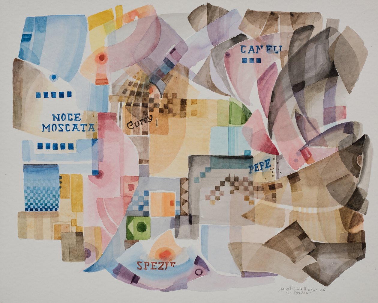 Fűszerek, 2008 (akvarell, papír) alkotó: Donatella Merlo