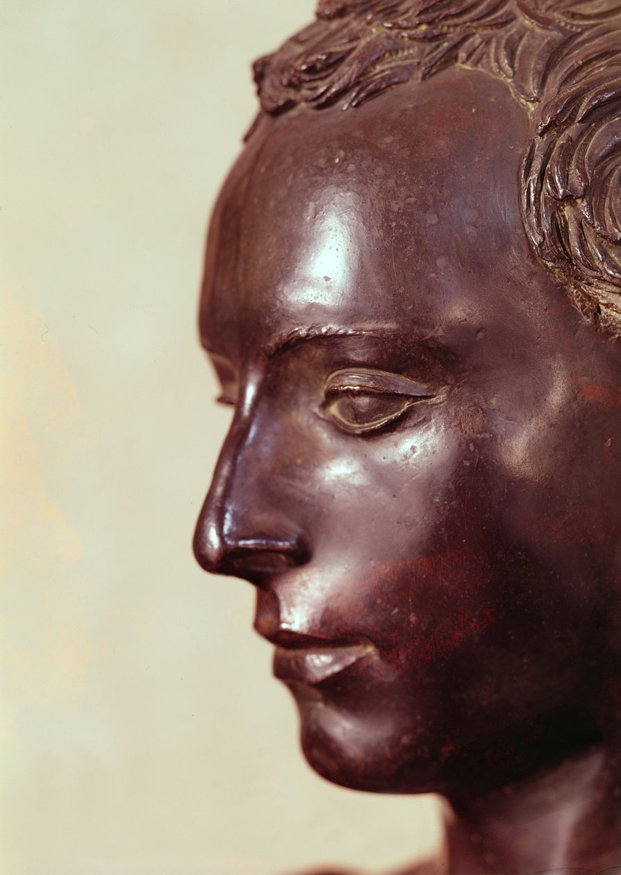 Részlet egy úriember mellszobra bronz részlete 430599 alkotó: Donatello