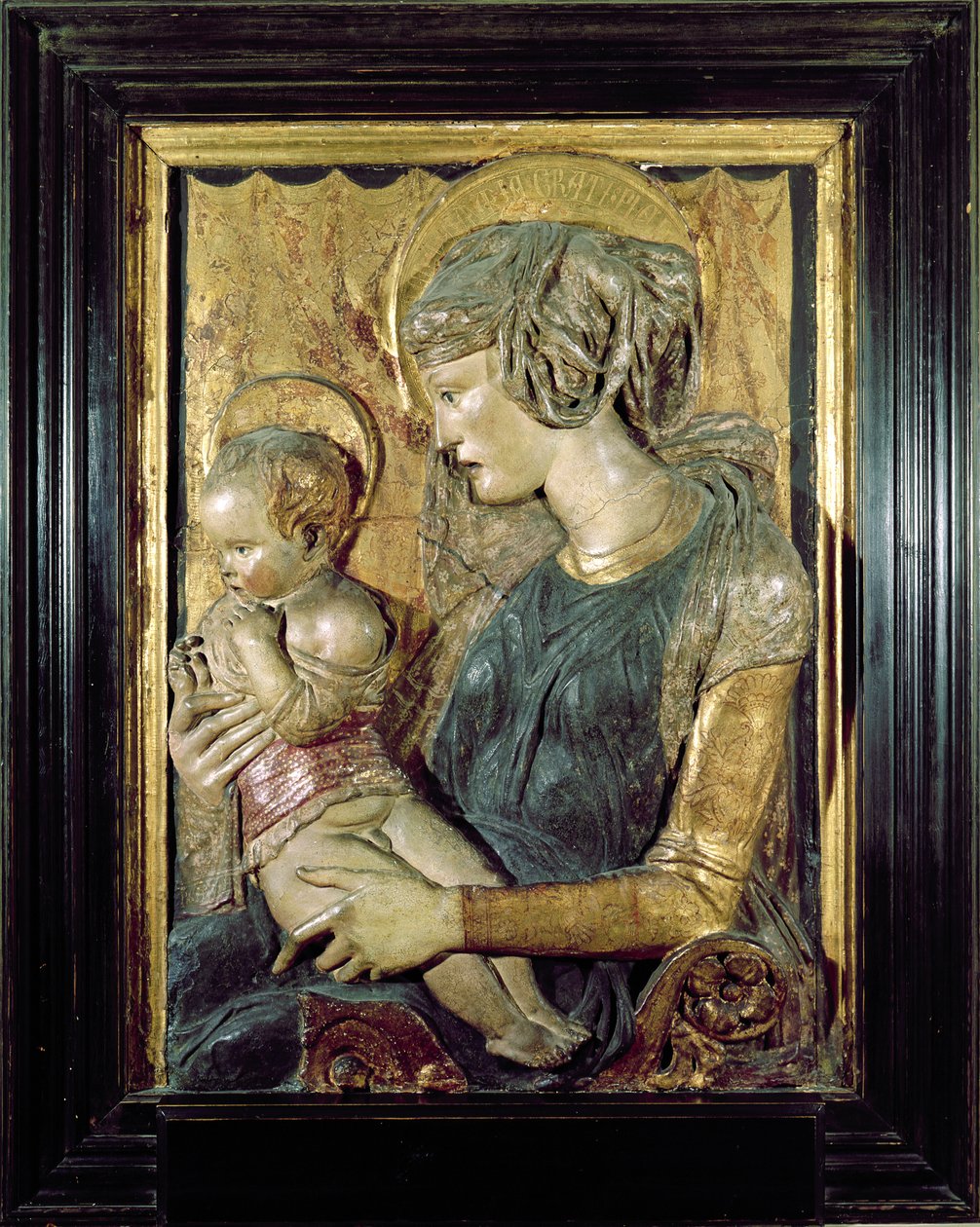 Madonna és gyermeke (polikróm márvány) alkotó: Donatello