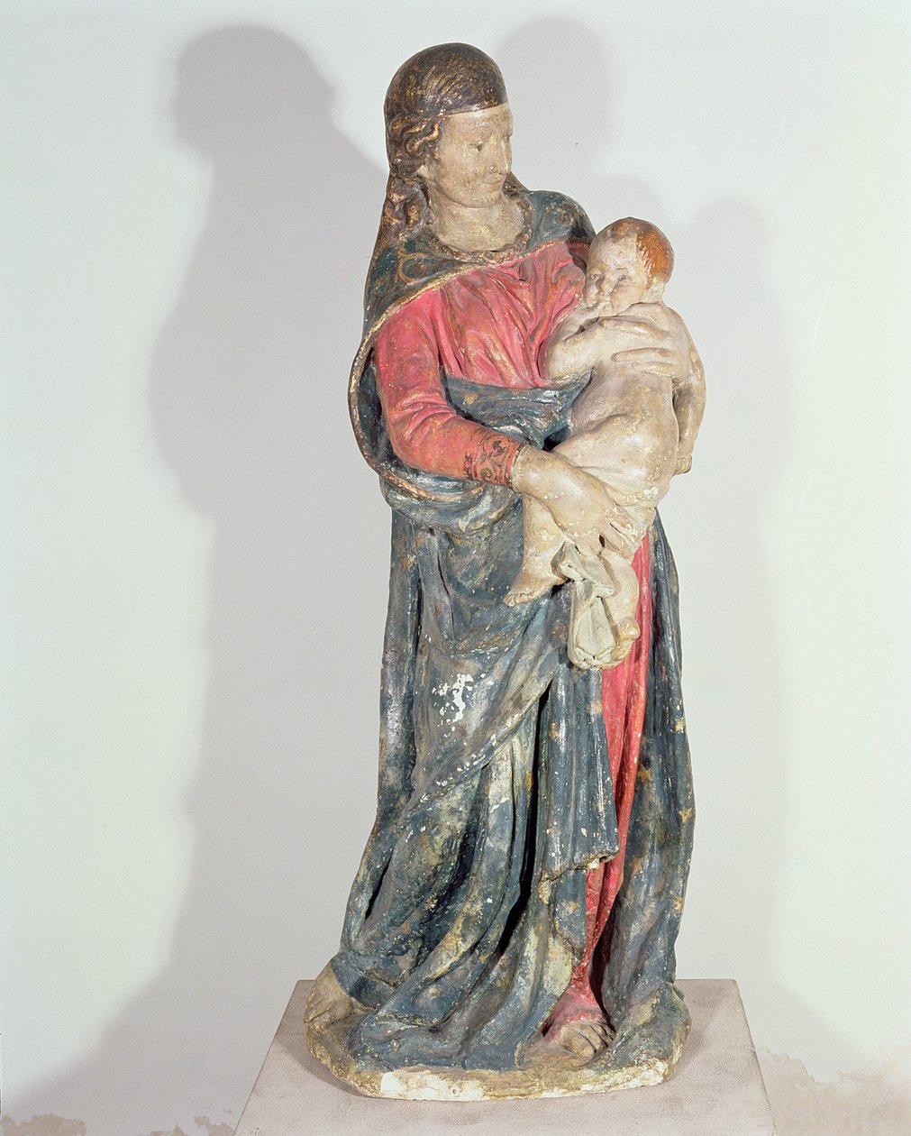 Madonna és gyermek (polikróm vakolat) alkotó: Donatello