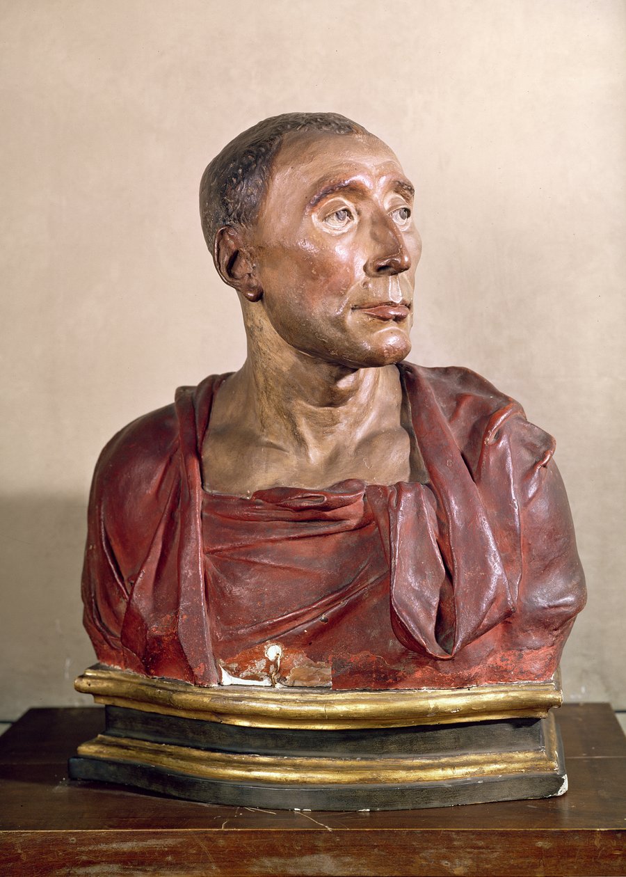 Niccolo da Uzzano condottiere (1359-1431) portré mellszobra (polikróm terrakotta) (lásd még: 100339 és 228520) alkotó: Donatello