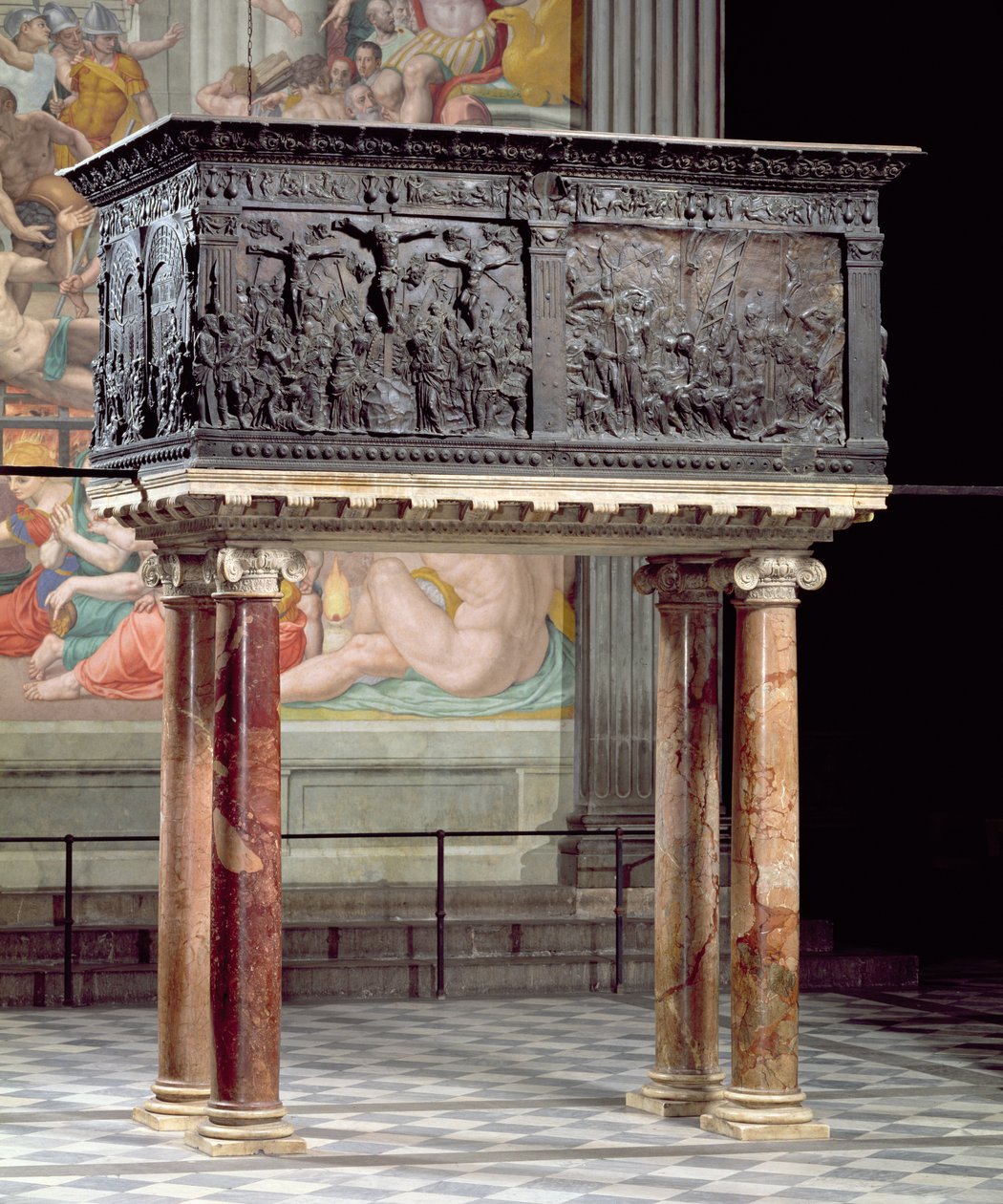 Szószék a hajó déli oldaláról, 1460 (bronz) alkotó: Donatello