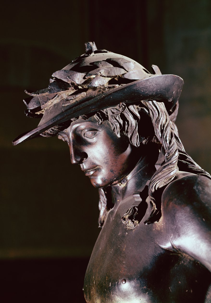 David, a fej részlete, 1440 körül (bronz) (lásd még: 119169) alkotó: Donatello