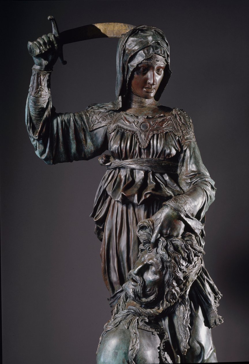 Judit és Holofernész. Bronz szobor alkotó: Donatello