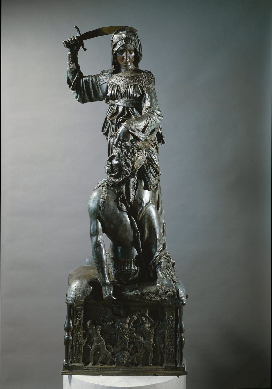 Judit és Holofernész. Bronz szobor alkotó: Donatello