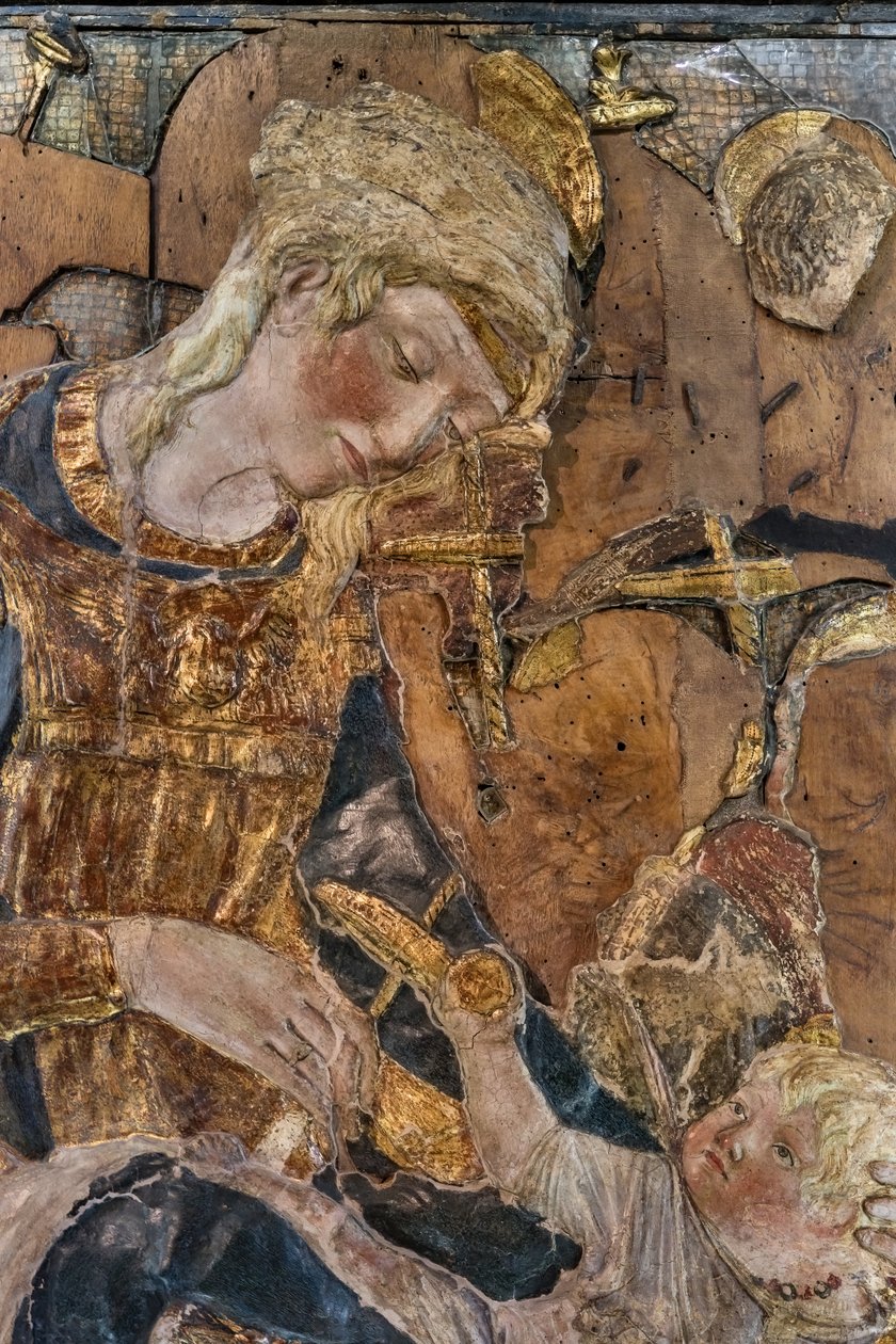 Madonna a gyermekkel és angyalokkal, 1443 előtt (polikróm stukkó) alkotó: Donatello