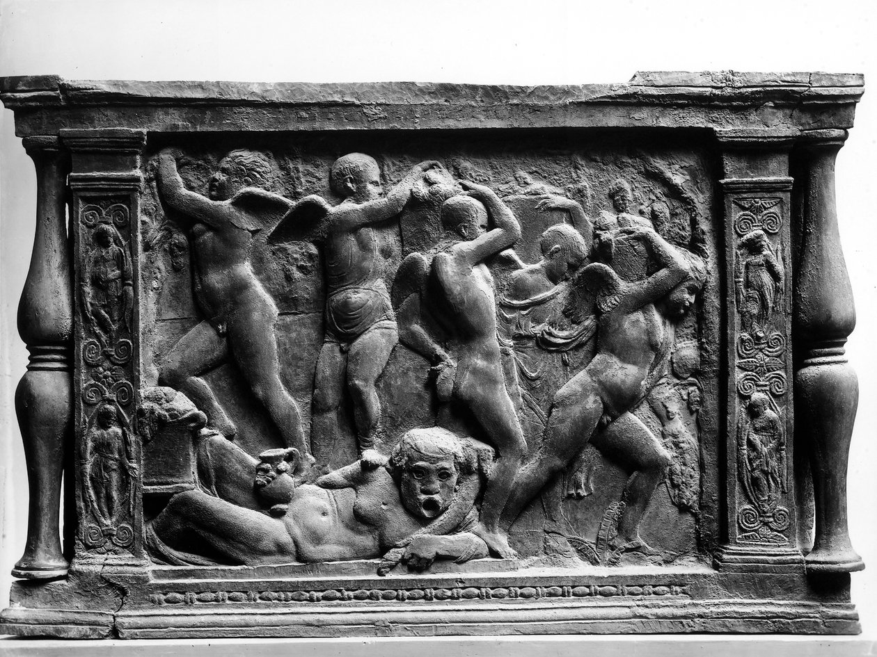 Putti Bacchanal, tabló a „Judith és Holofernes” Sala dei Gigli alapjáról alkotó: Donatello