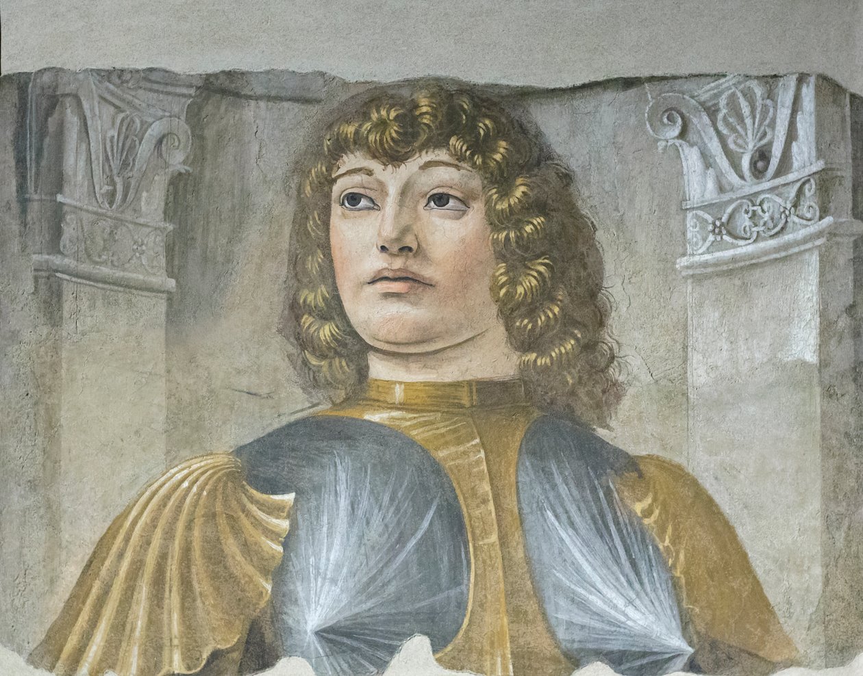 Fegyveres férfi páncélban, 1487-89 körül (önálló freskó) alkotó: Donato Bramante