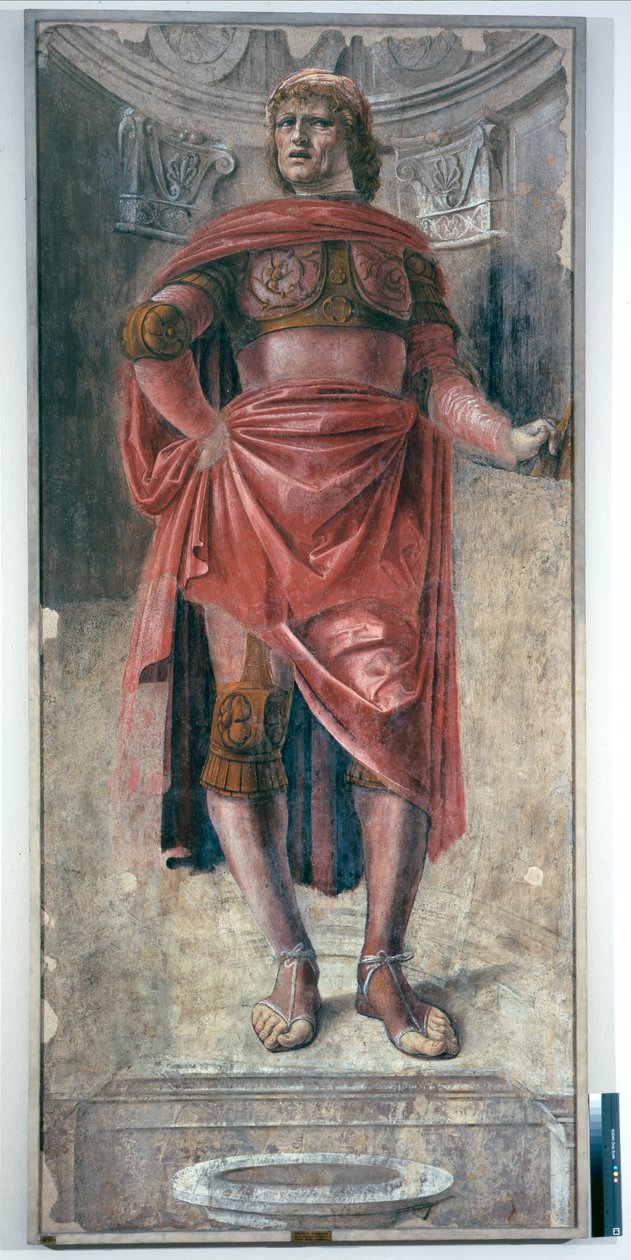 Férfi kétkezes karddal, ac.1486 (különálló freskó vászonra rögzítve) alkotó: Donato Bramante