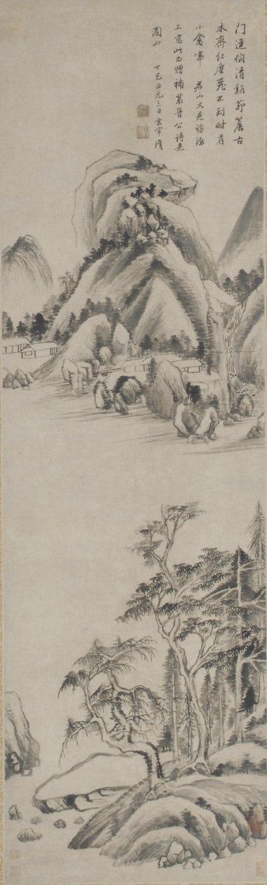Táj, Ming-dinasztia, 1617 (tinta papíron) alkotó: Dong Qichang