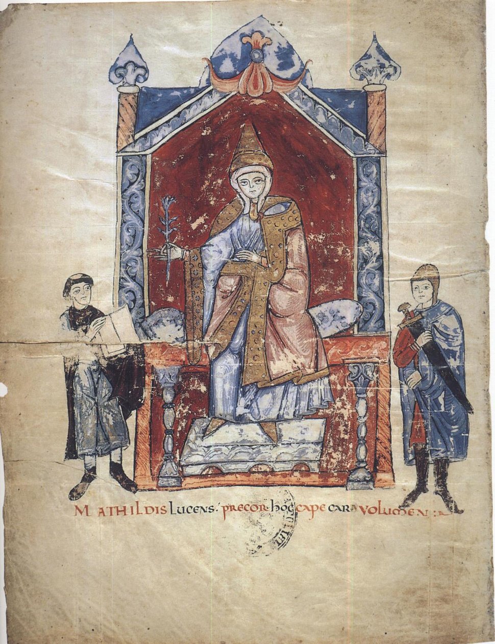 Toszkánai Matilda Feladó: Vita Mathildis di Donizone di Canossa, 1111 és 1115 között alkotó: Donizone di Canossa