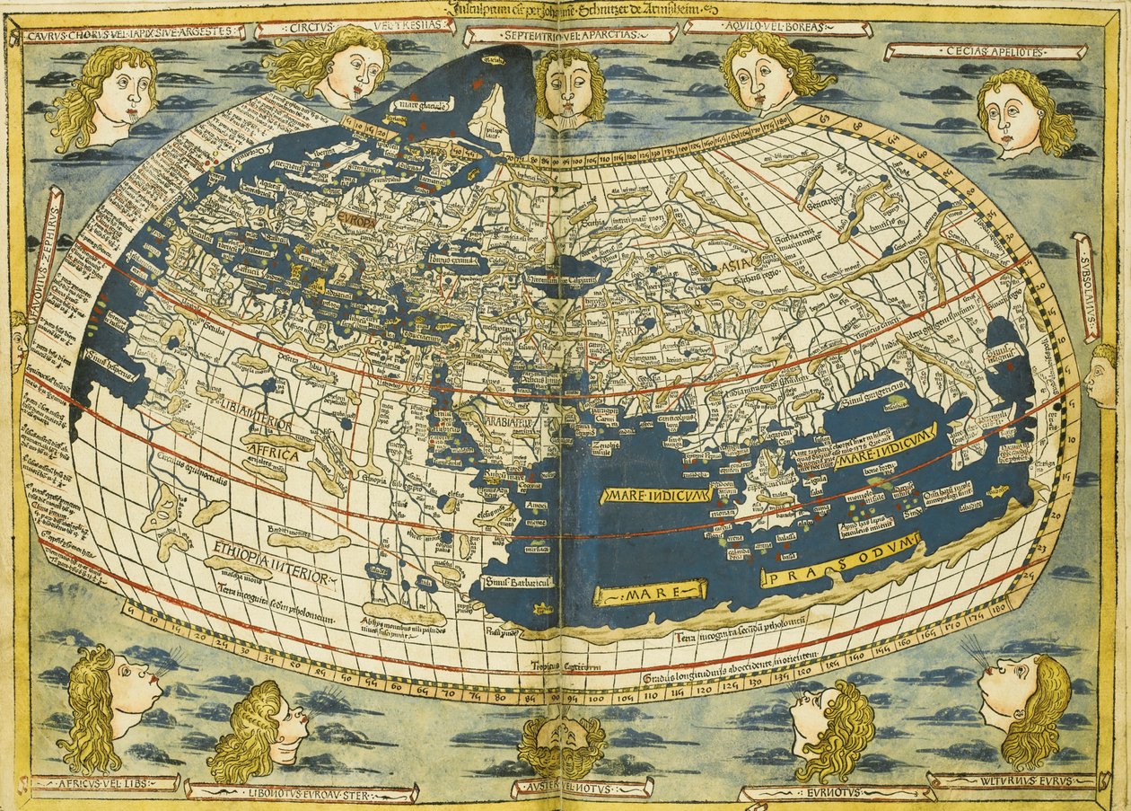 Ptolemaiosz világtérkép alkotó: Donnus Nicolaus Germanus