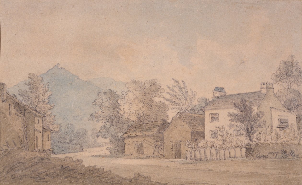 Dove Cottage, Grasmere, 1806 körül (wc papíron) alkotó: Dora Wordsworth