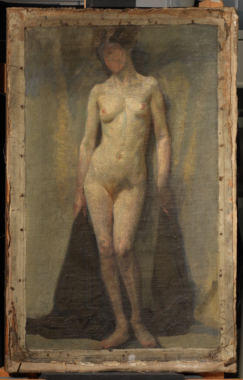 Álló női akt, c. 1910 (olaj, vászon) alkotó: Dora Carrington