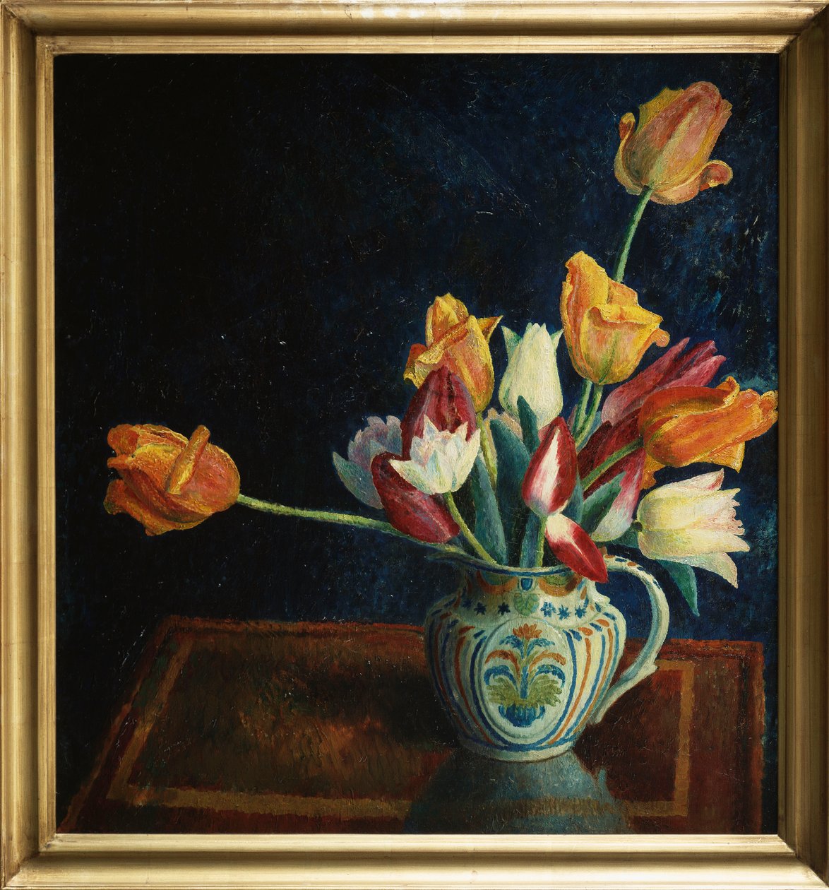 Tulipánok Staffordshire kancsóban (olaj, vászon) alkotó: Dora Carrington