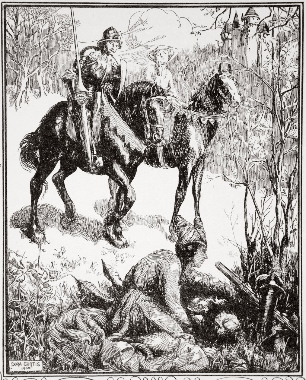 „Egy hölgy keservesen sír”, 1905. alkotó: Dora Curtis
