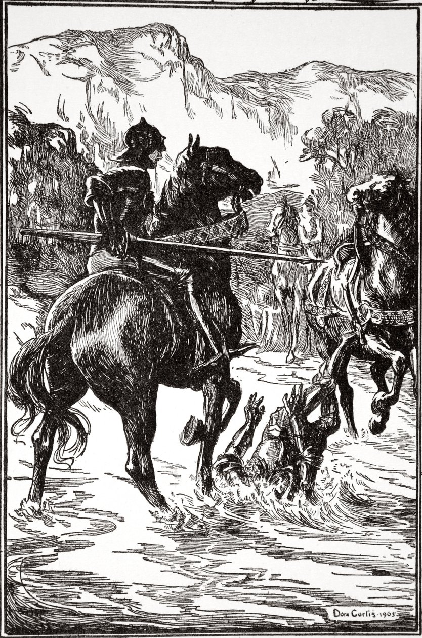 „Olyan csapást mért rá”, 1905. alkotó: Dora Curtis