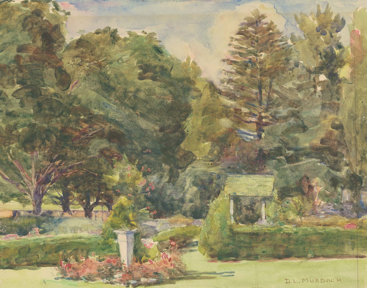 Parmelee Garden, 1920 körül alkotó: Dora Louise Murdoch