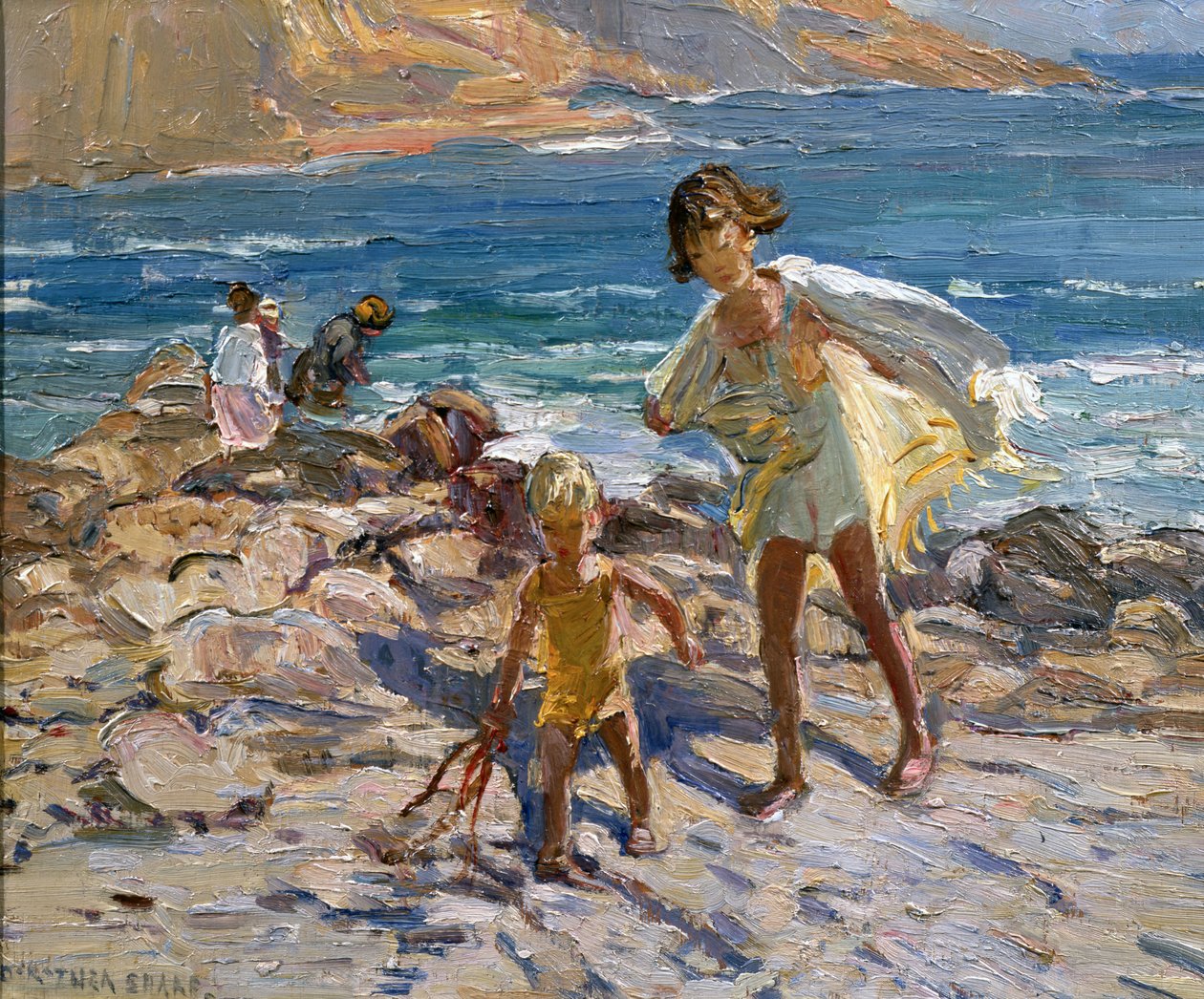 A tenger mellett (olaj, tábla) alkotó: Dorothea Sharp