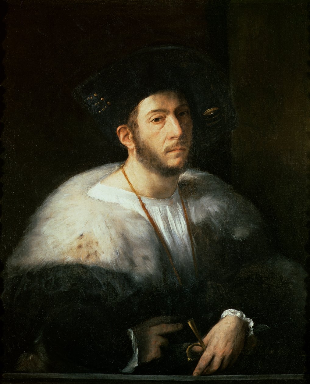 Férfi portré, valószínűleg Cesare Borgia (1476-1507) alkotó: Dosso Dossi