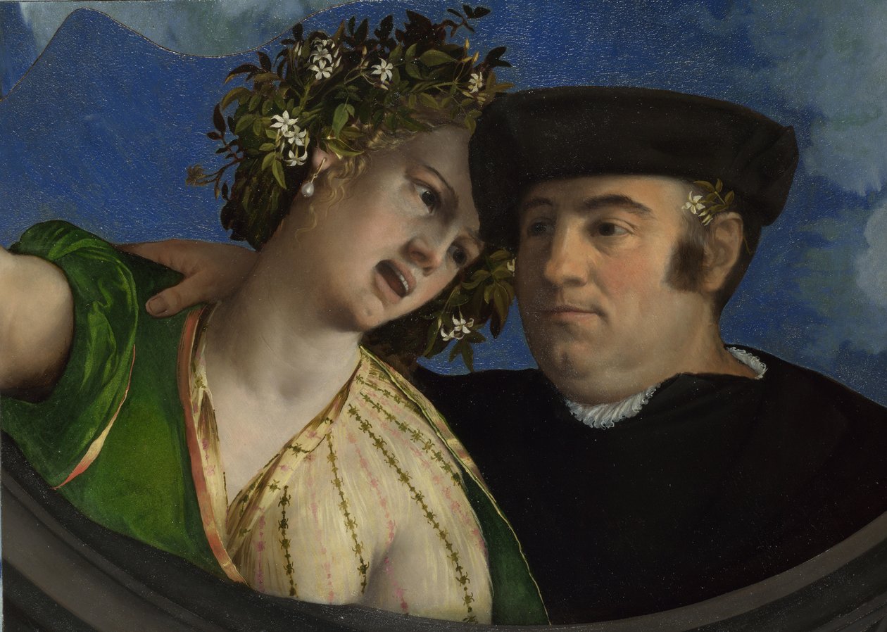Egy nőt ölelő férfi, 1524 körül alkotó: Dosso Dossi