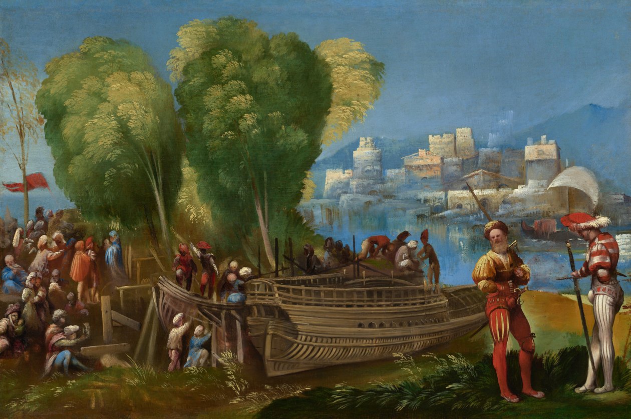 Aeneas és Achates a líbiai parton alkotó: Dosso Dossi