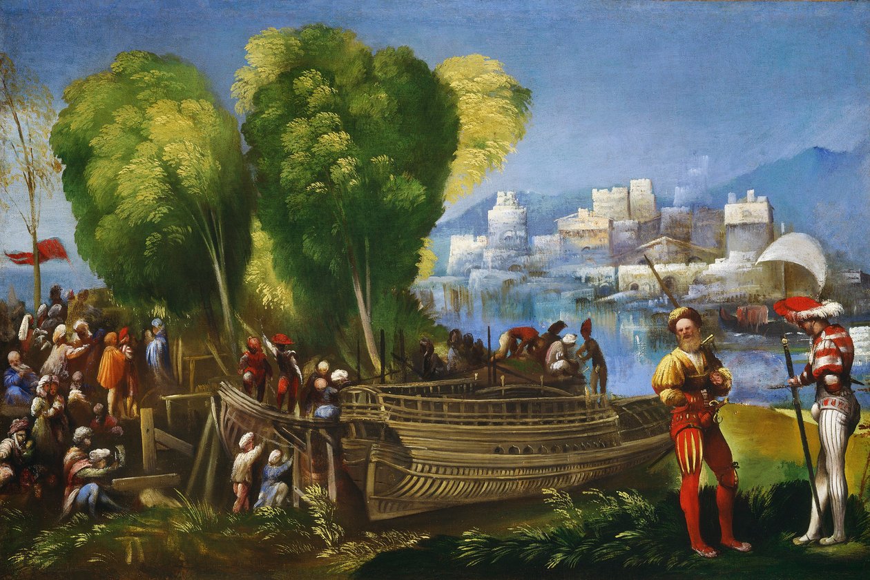 Aeneas és Achates a líbiai partokon alkotó: Dosso Dossi