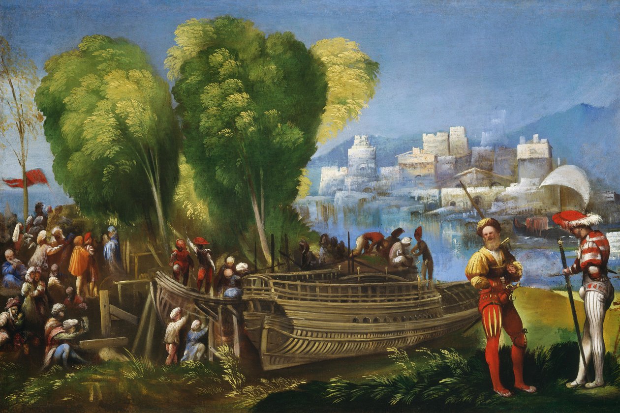 Aeneas és Achates a líbiai partokon alkotó: Dosso Dossi