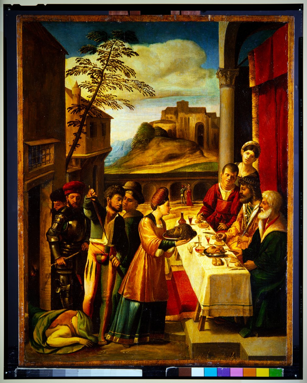 Salome Keresztelő János fejével (panel) alkotó: Dosso Dossi