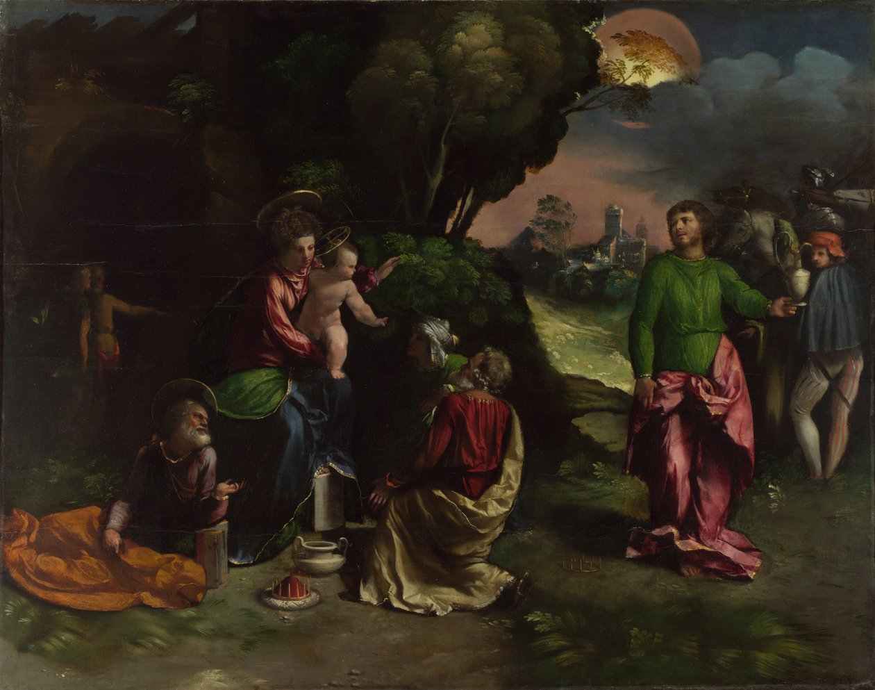 A királyok imádása, 1535 körül alkotó: Dosso Dossi