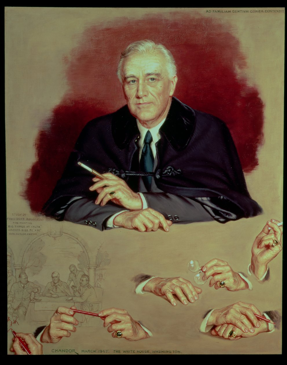 Franklin Delano Roosevelt tanulmánya a `Nagy Hármak Jaltában