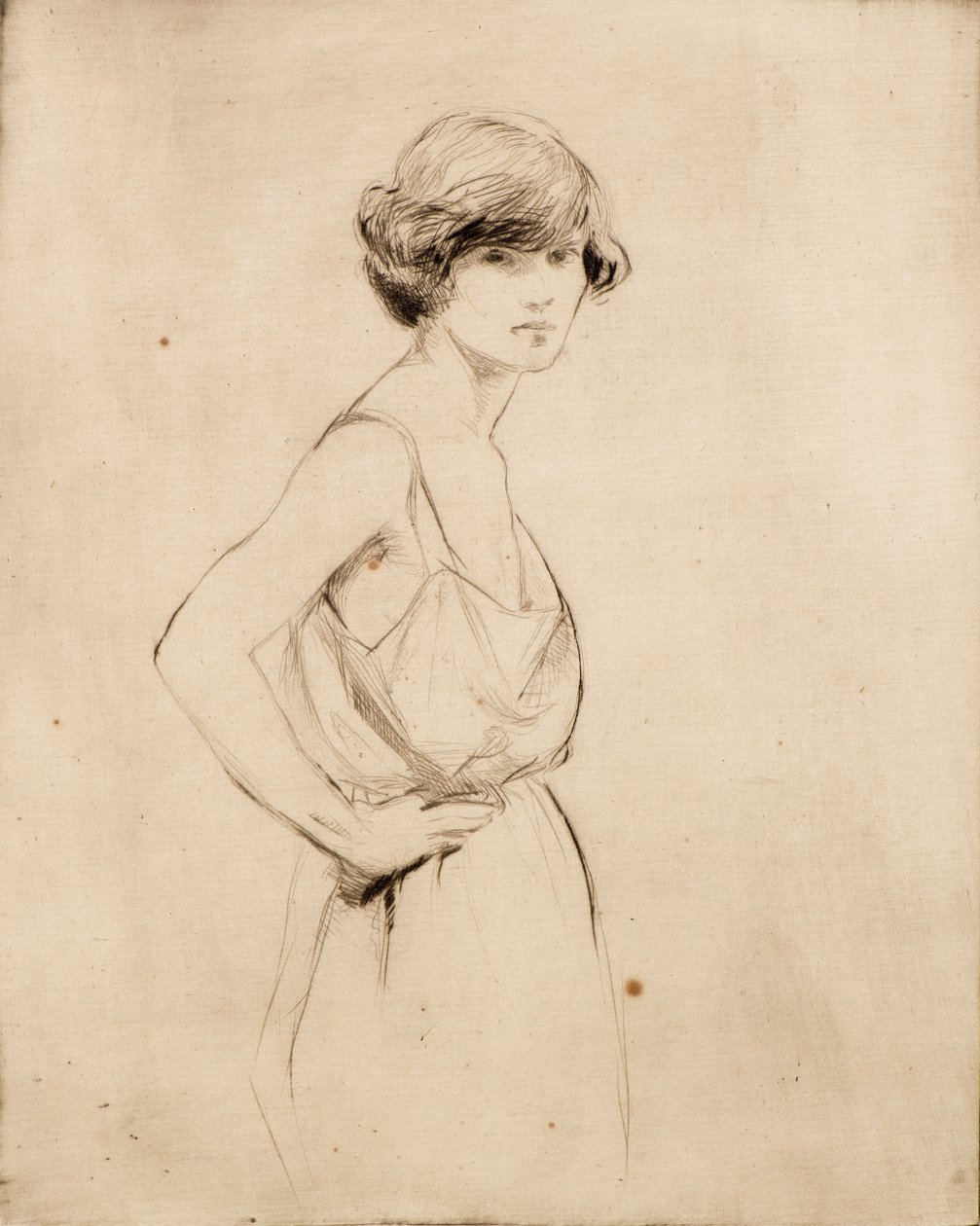 May a camisole-jában (rézkarc) alkotó: Douglas Gordon Shields