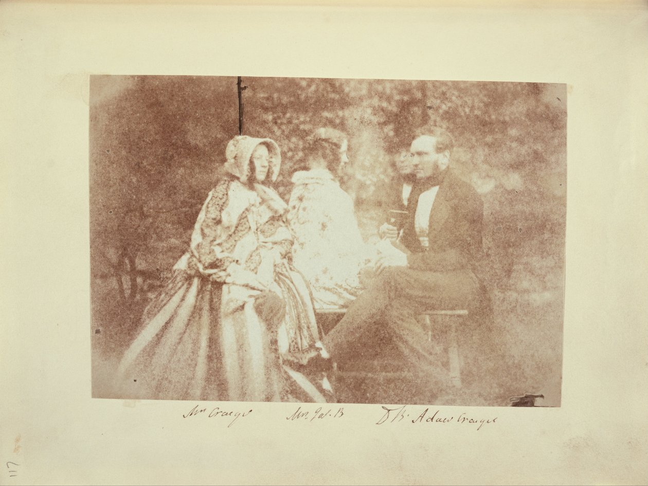 Csoportportré Mr. és Mrs. Adair Craigie-vel, Mrs. James Brewsterrel és Sir David Brewsterrel alkotó: Dr. John Adamson