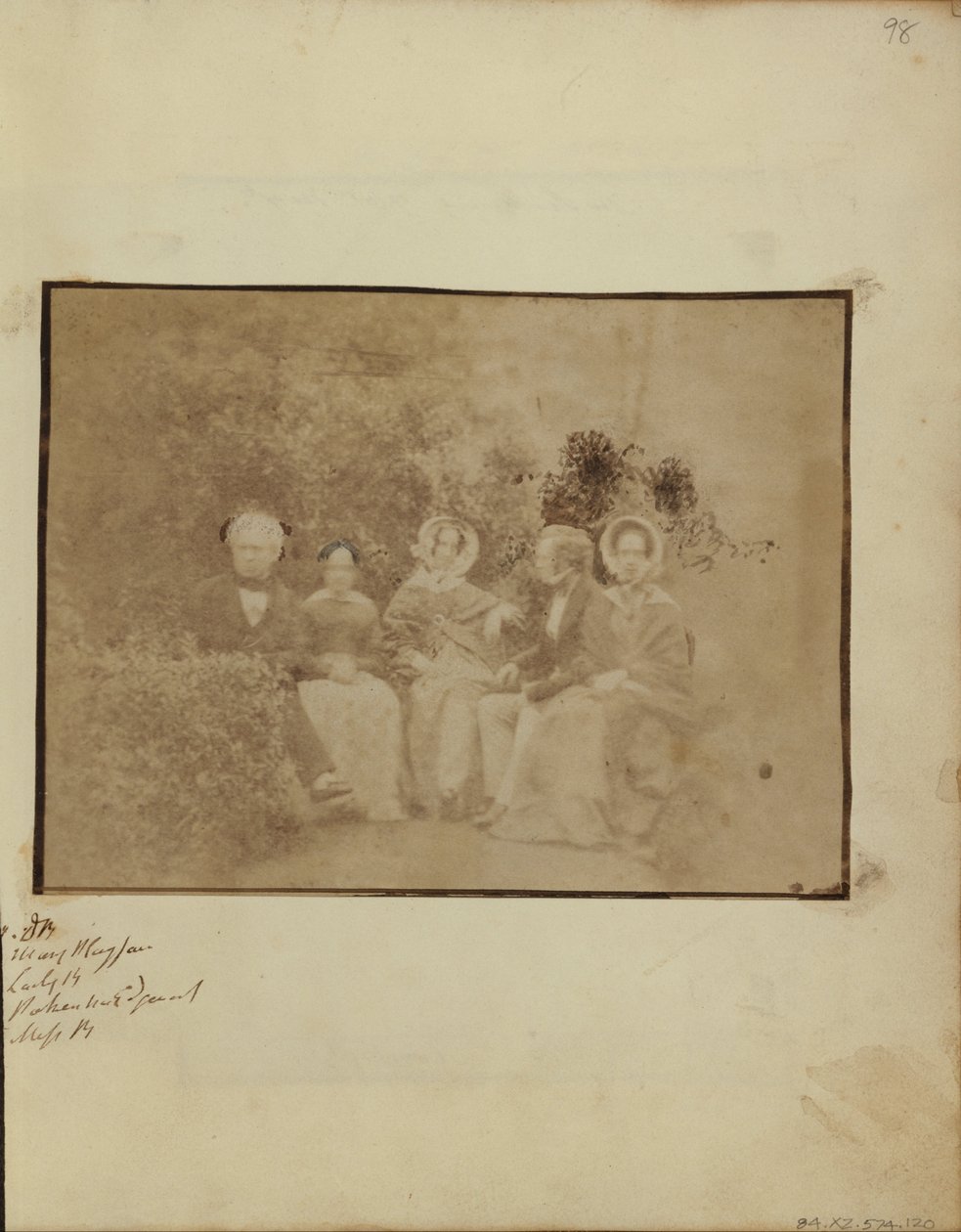 Sir David Brewster Miss Mary Playfair, Lady Brewster, Mr. Pakenham Edgeworth és Miss Brewster társaságában alkotó: Dr. John Adamson
