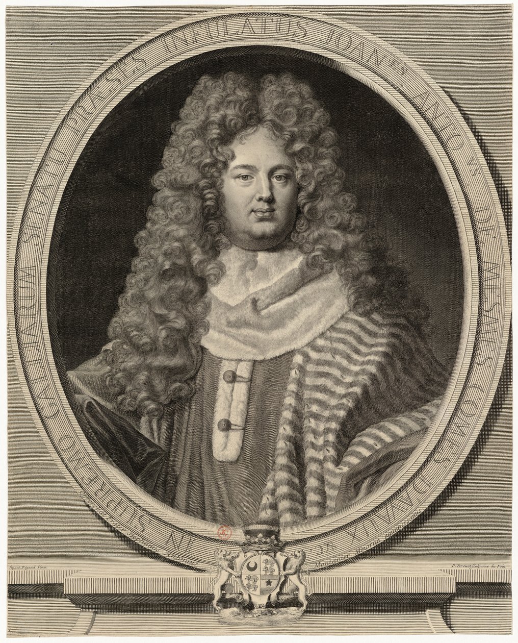 Jean-Antoine de Mesmes arcképe alkotó: Drevet Hyacinthe Rigaud pinxit