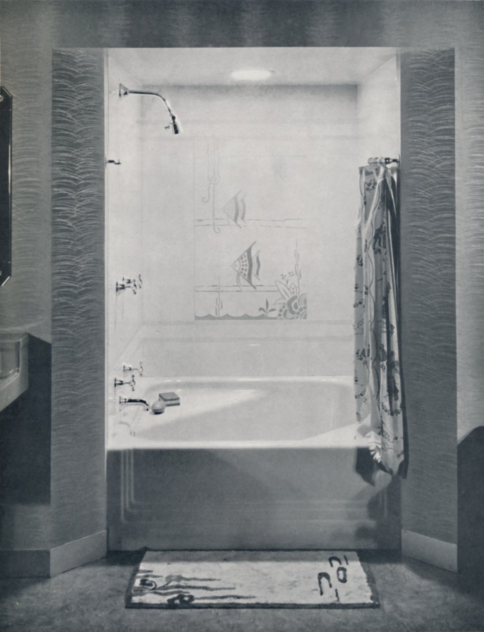 Új, négy láb alapterületű Neo-Angle fürdő, 1935 alkotó: Drix Duryea