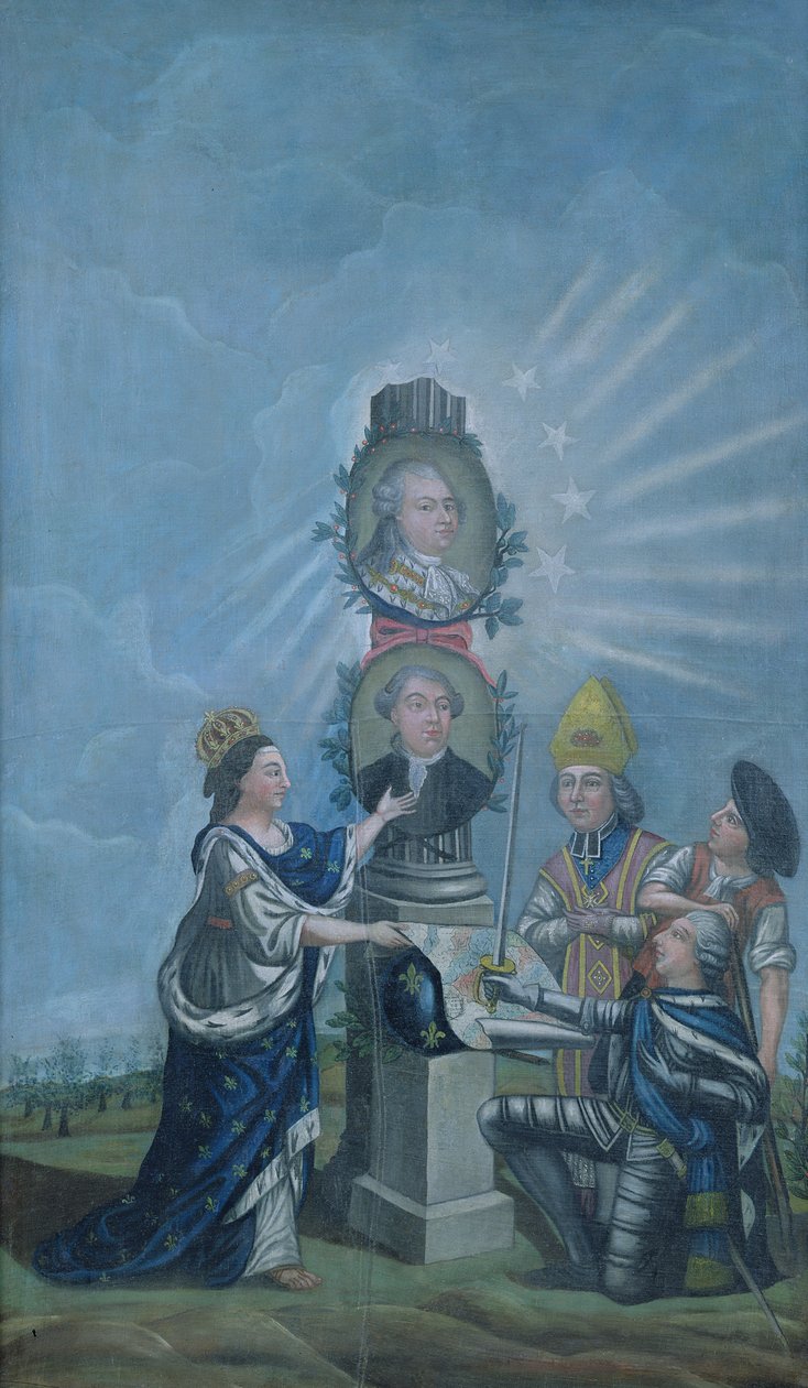 Franciaország A nemzet kívánságait a három rendtől átadva XVI. Lajosnak (1754-93) és Jacques Neckernek (1732-1804) 1789 alkotó: Dubois