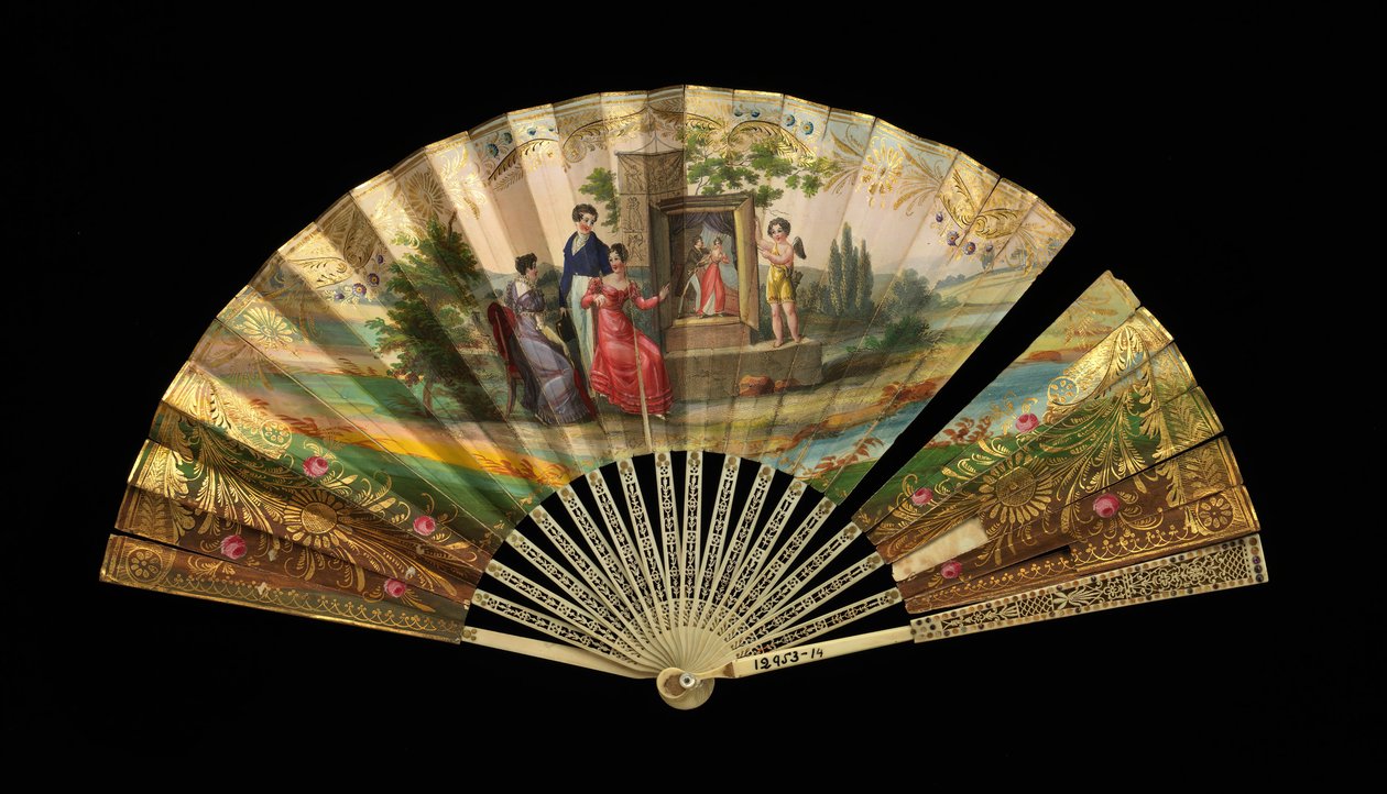 Fan, francia, 1820-30. alkotó: Dubois