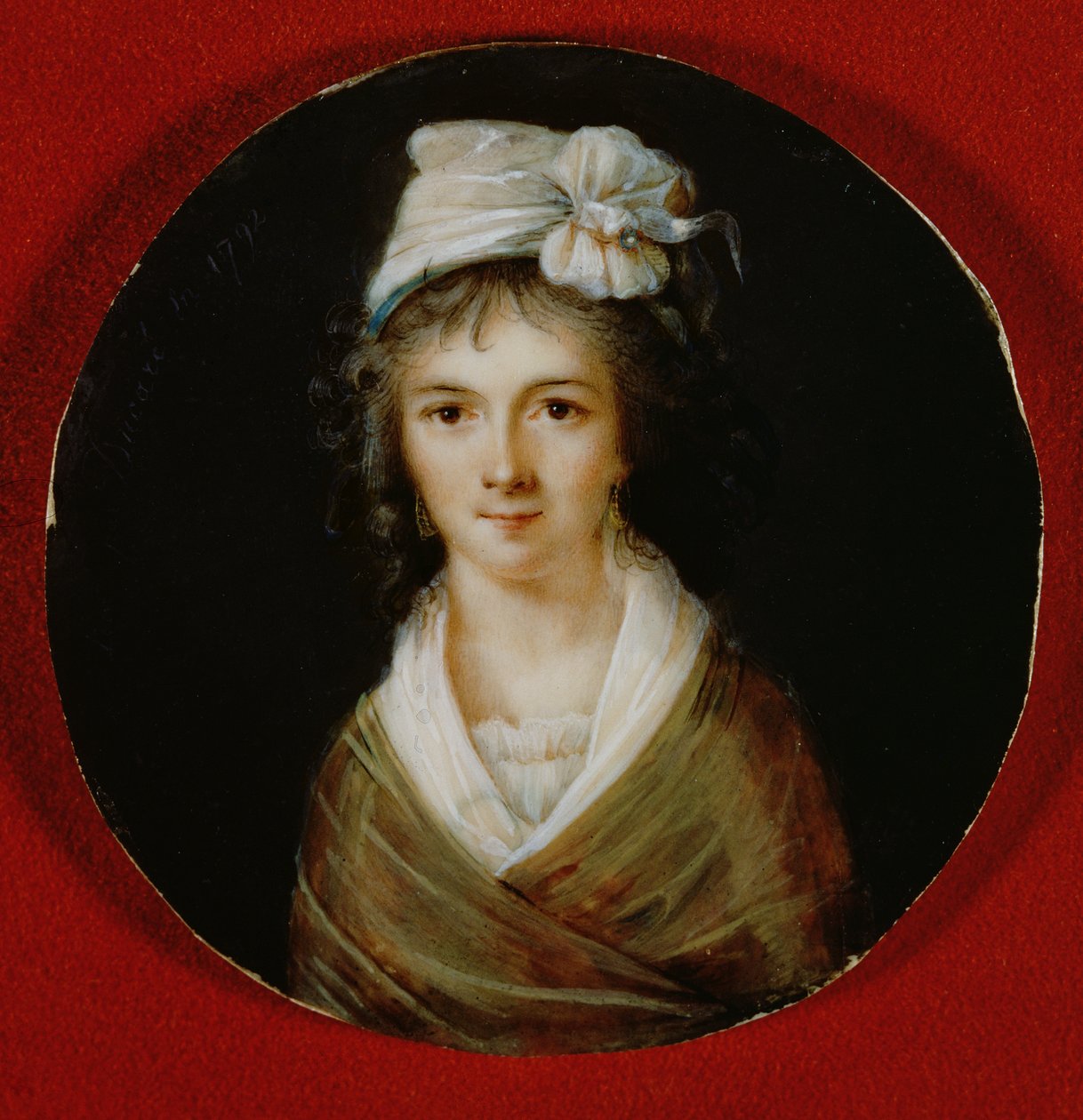 Miniatűr portré, Claire Lacombe-é, 1792 alkotó: Ducare