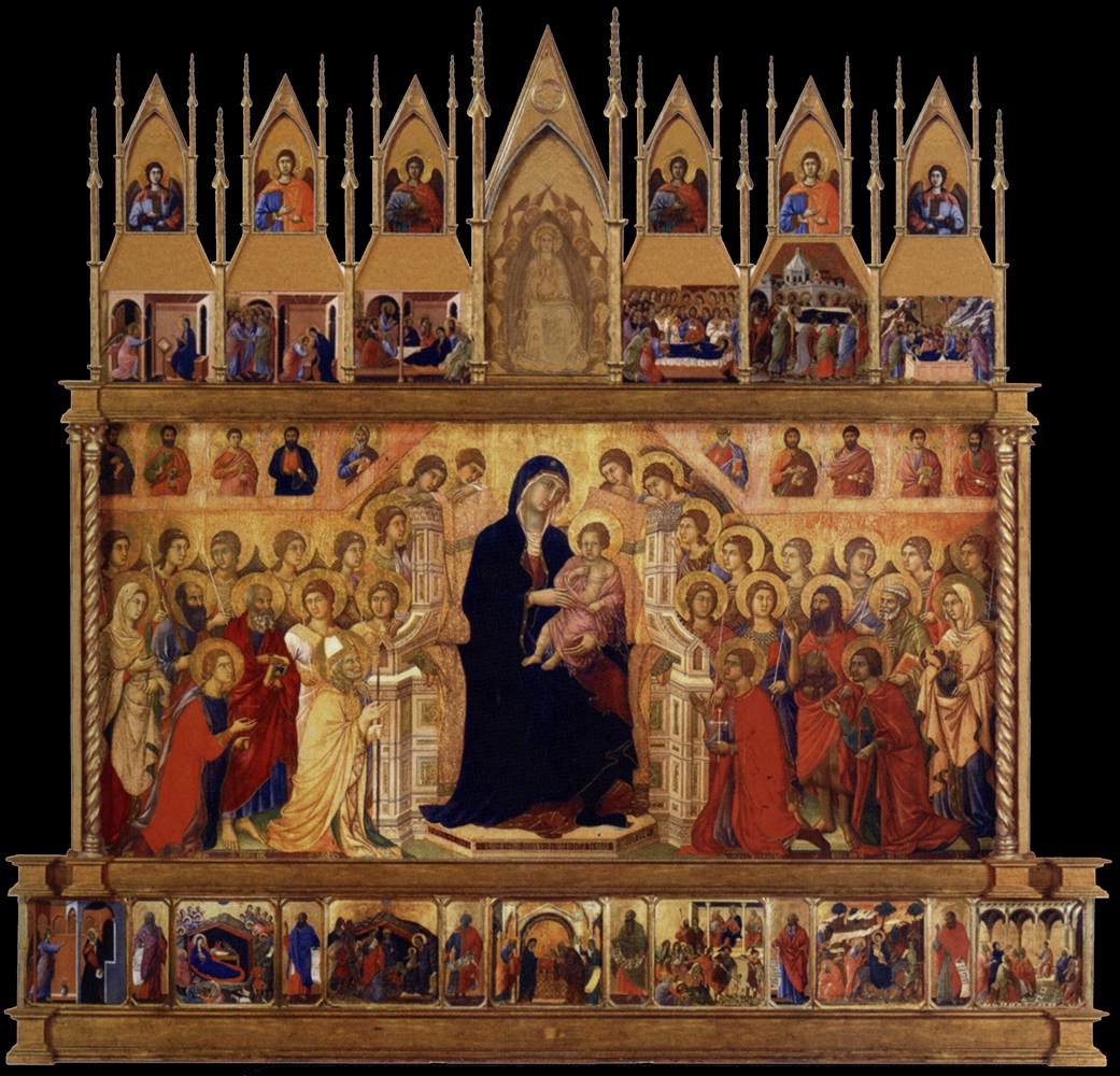 A Maestà sejtési rekonstrukciója alkotó: Duccio di Buoninsegna